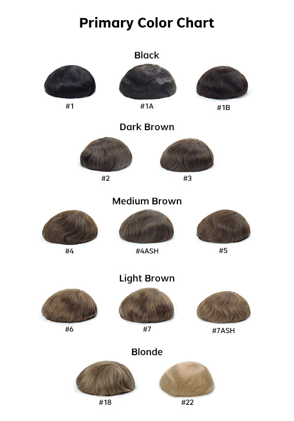 Royal (Fine Mono with PU Perimeter and Folded Lace Front Stock Hair System for Men)