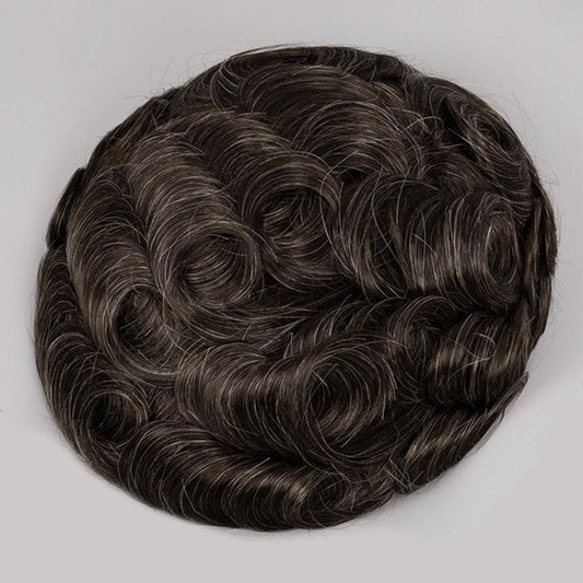 Human Hair #220 Mono Top With Poly Coating And PU Toupees