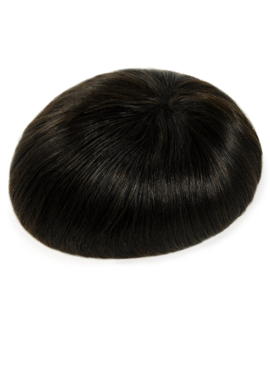 Royal (Fine Mono with PU Perimeter and Folded Lace Front Stock Hair System for Men)