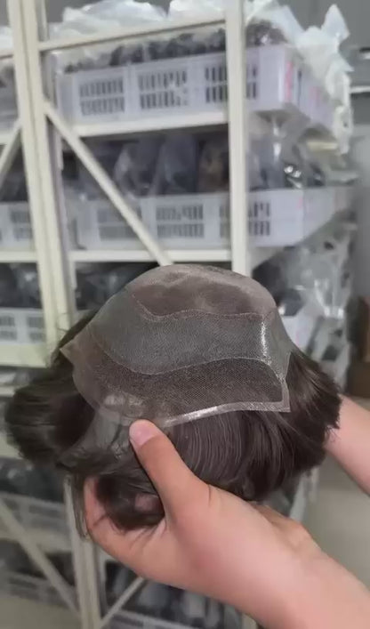 Vigor (Fine Mono with Lace Front and Skin Stock Hairpieces for Men)